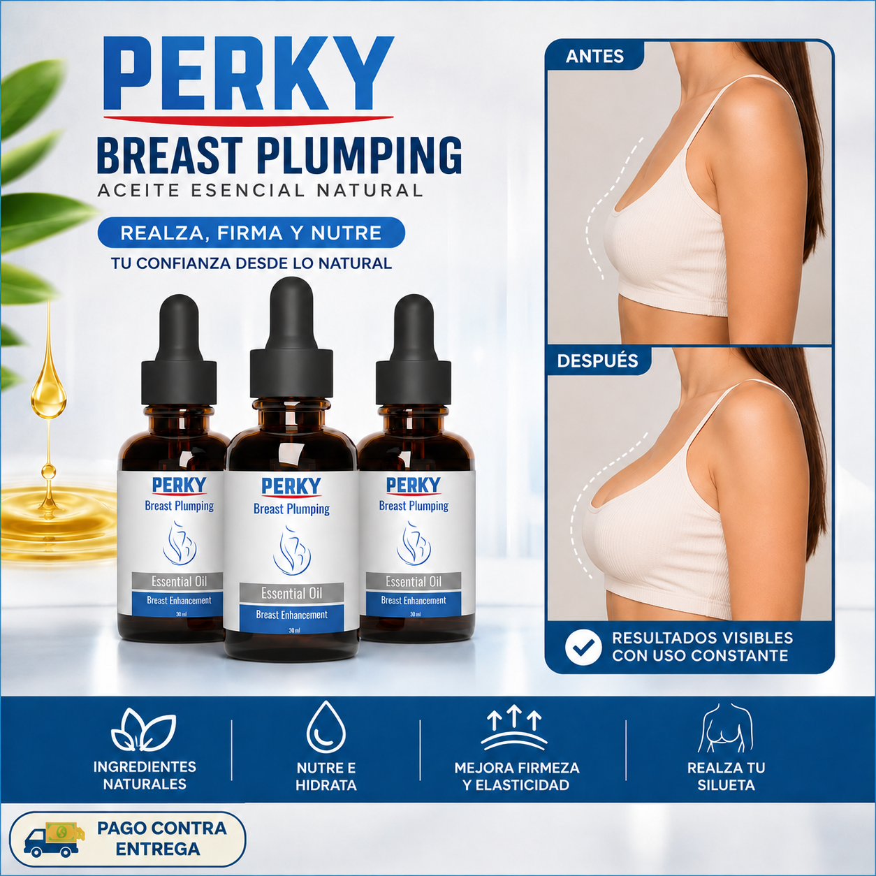 Aceite PERKY® | Olvídate de la Flacidez y Recupera el Soporte Natural de tu Silueta