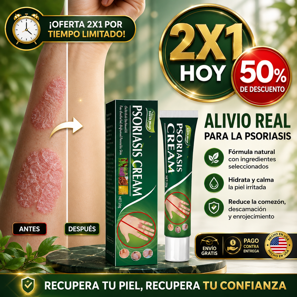 DermaCalm® Crema Calmante para Psoriasis | Alivio Real para tu Piel, Sin Pena de Mostrarla