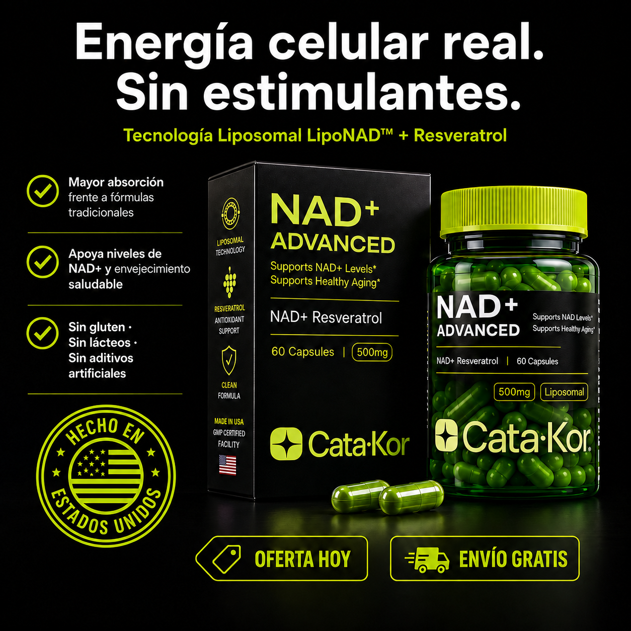 NAD+ Advanced CataKor® | La Energía y Vitalidad que Tu Cuerpo Merece