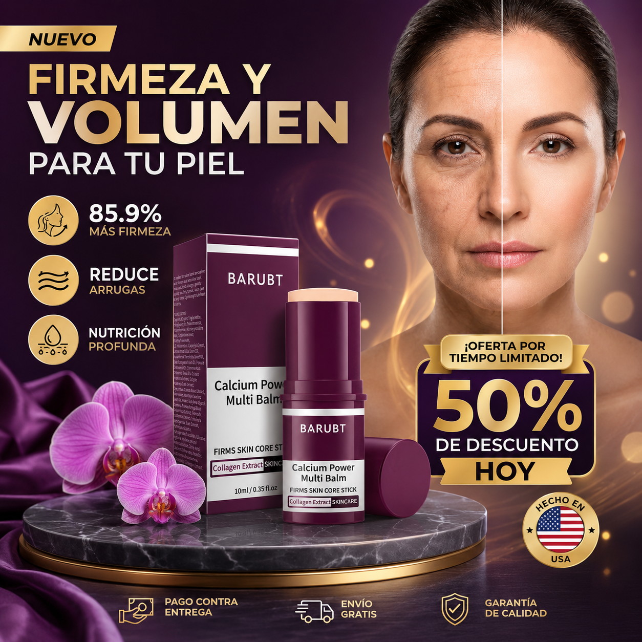 CalciumLift® Bálsamo Reafirmante de Calcio | Firmeza y Volumen para la Piel en Menopausia