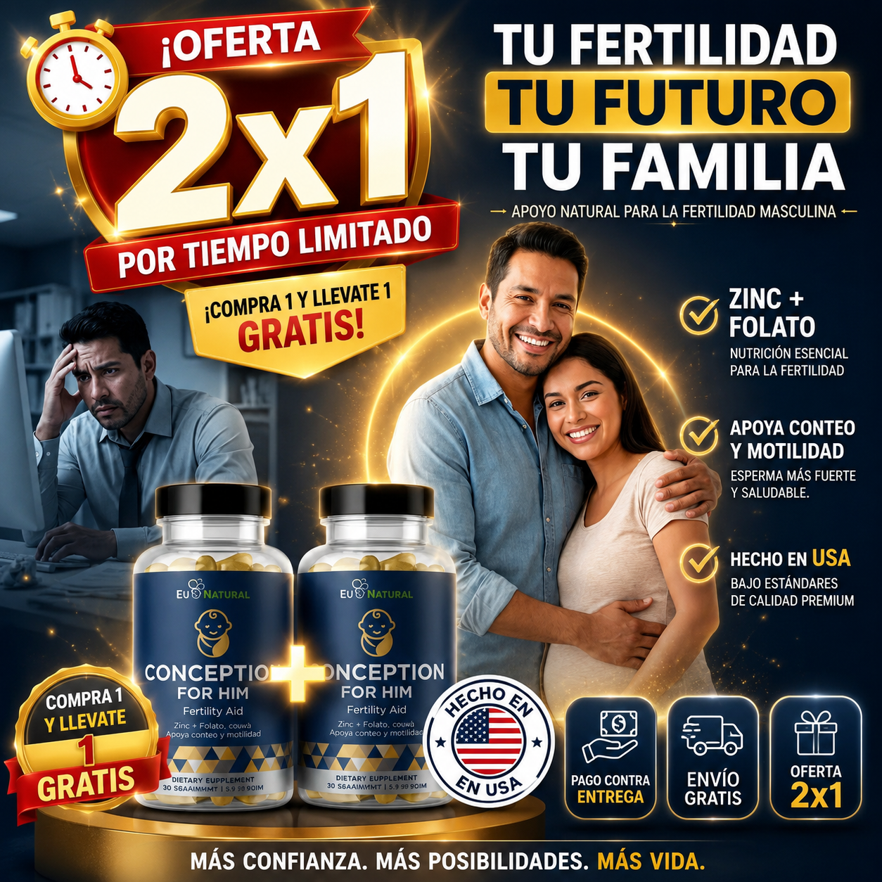 ConceptionMax® For Him Fertility Aid | El Aliado de Tu Fertilidad Masculina