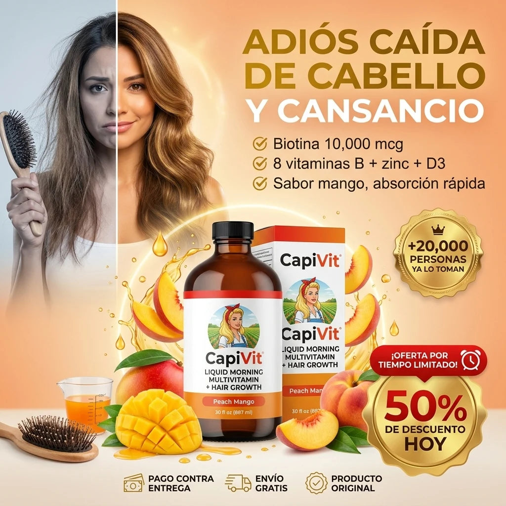 CapiVit® Multivitamínico Líquido con Biotina | Más Cabello, Más Energía