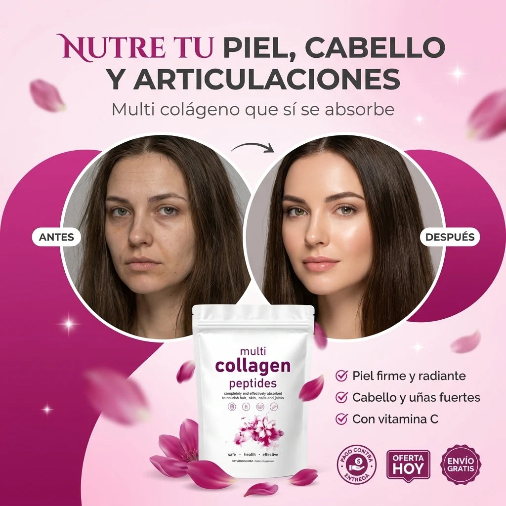 Multi Peptides VitaCollagen® 300g | Nutre tu Piel, Cabello, Uñas y Articulaciones