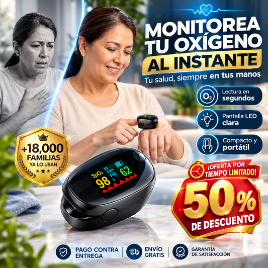 OxiVital® Oxímetro de Pulso Digital | Monitorea tu Oxígeno y Ritmo Cardíaco al Instante