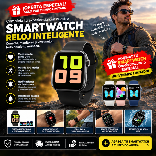 RELOJ INTELIGENTE Smartwatch T500 DOWNSELL DRONE