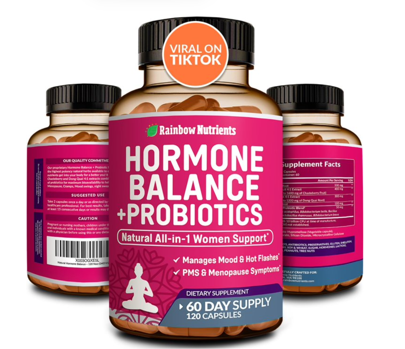 SUPLEMENTO BALANCEADOR DE HORMONAS +PROBIOTICOS