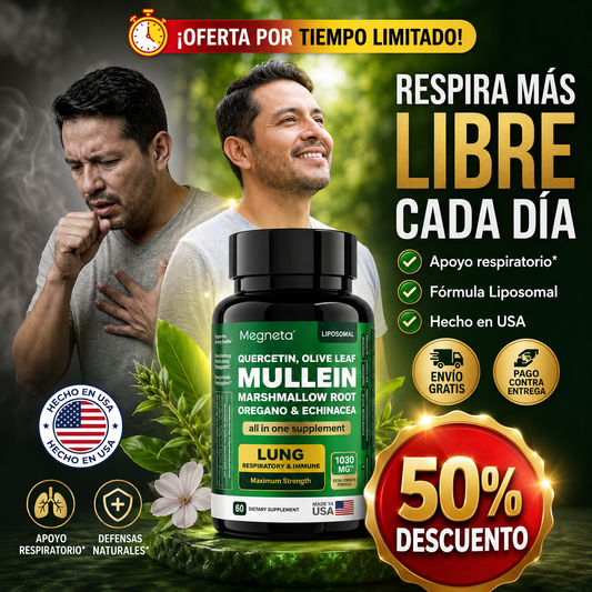 LungShield® Mullein Liposomal | Apoyo Respiratorio Intensivo para Pulmones Cansados