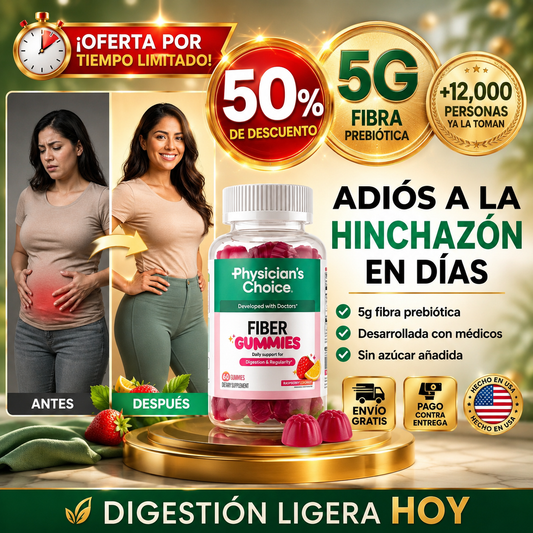 FibraVital® Gomas de Fibra Prebiótica | Adiós a la Hinchazón y el Estreñimiento