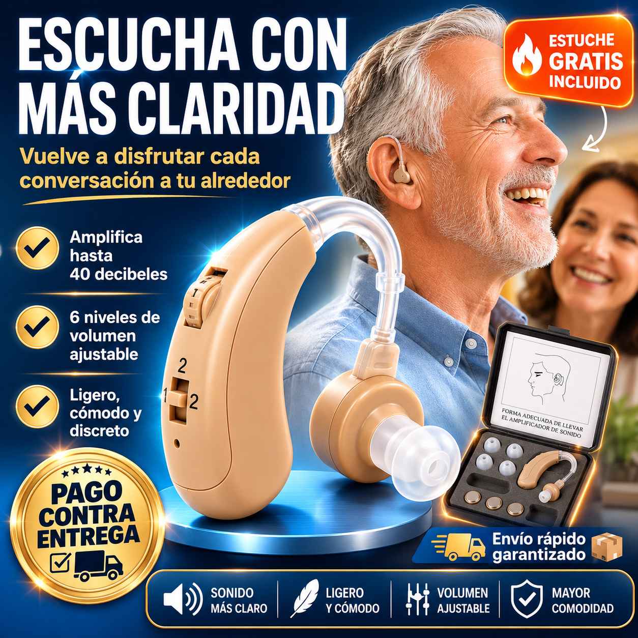 Audífono Amplificador de Sonido | Vuelve a Disfrutar Cada Conversación