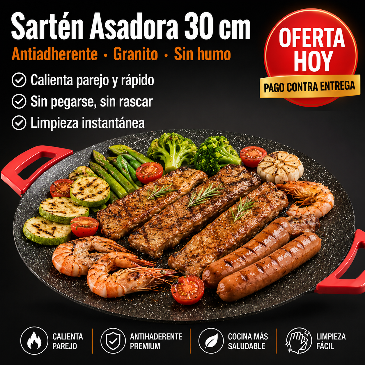 ChefMaster Antiadherente |Cocina sin pegar|