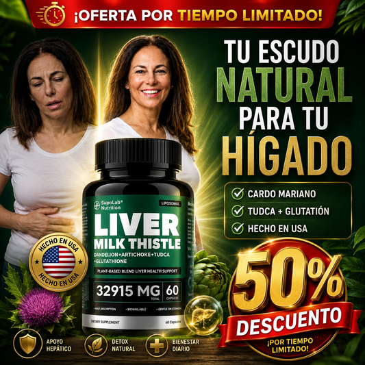 LiverHealth® Cardo mariano Liposomal | Tu Escudo Natural Contra la Sobrecarga de Toxinas