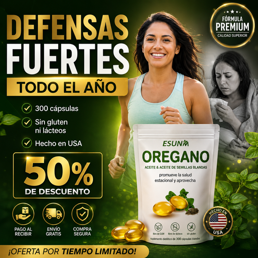 OreganoShield® Aceite de Orégano 300 Cápsulas | Defensas Fuertes Todo el Año