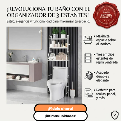 ¡ORGANIZA Y AHORRA ESPACIO EN TU BAÑO!