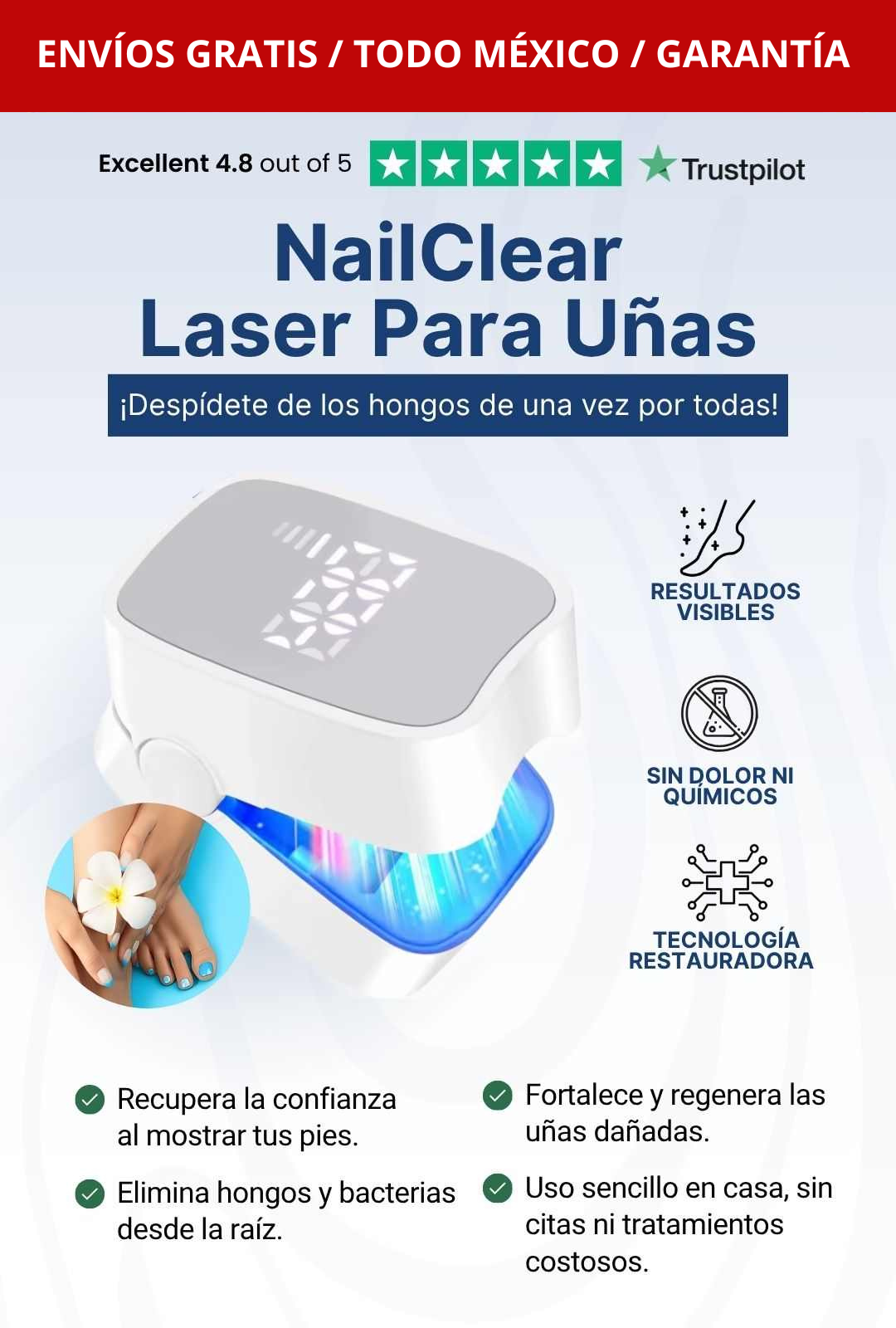 NailClear® Tecnología Anti Hongos