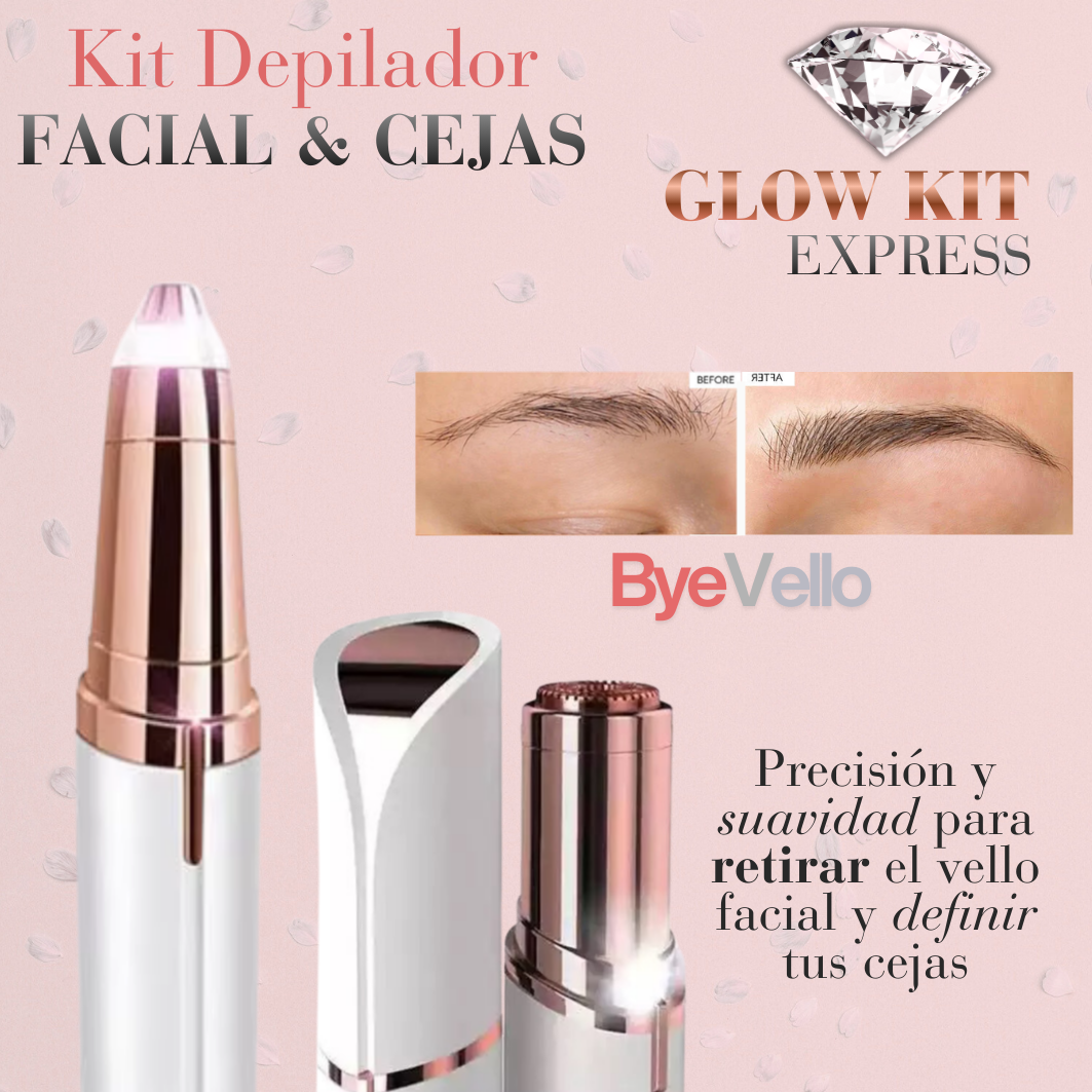 BYEVELLO|GLOW KIT EXPRESS   PERFILADOR + DEPILADOR