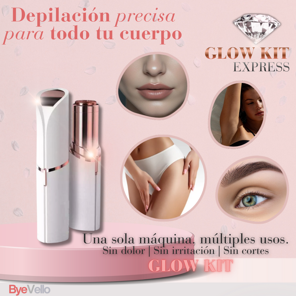 BYEVELLO|GLOW KIT EXPRESS   PERFILADOR + DEPILADOR
