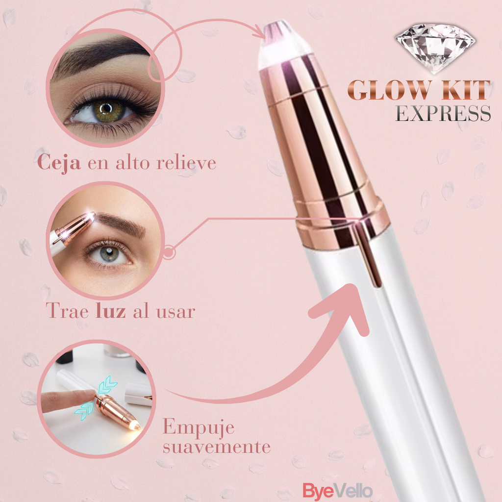 BYEVELLO|GLOW KIT EXPRESS   PERFILADOR + DEPILADOR