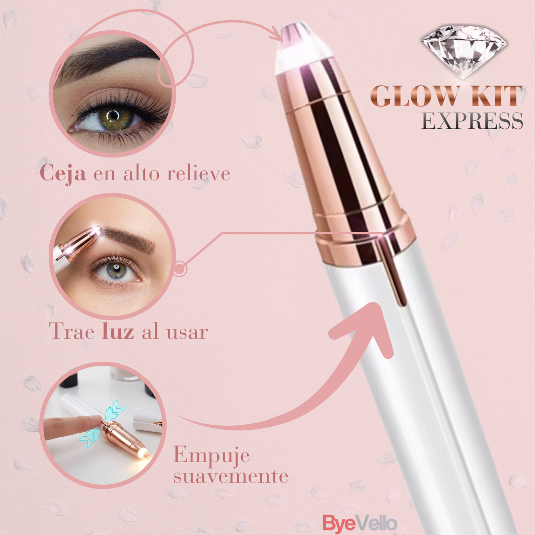 BYEVELLO|GLOW KIT EXPRESS   PERFILADOR + DEPILADOR