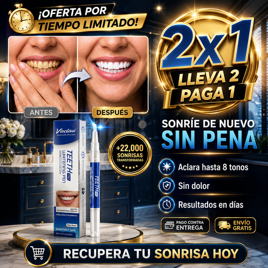 Vaclav® Lápiz Blanqueador Dental | Sonríe de Nuevo Sin Pena