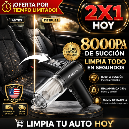 PowerCore® Aspiradora de Mano Inalámbrica 8000PA | Limpia Auto y Casa en Segundos