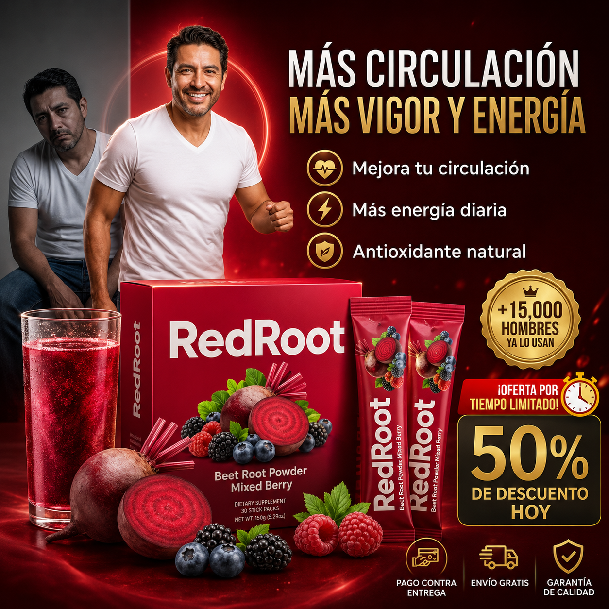 RedRoot® Superalimento de Remolacha | Más Circulación, Más Vigor y Más Energía
