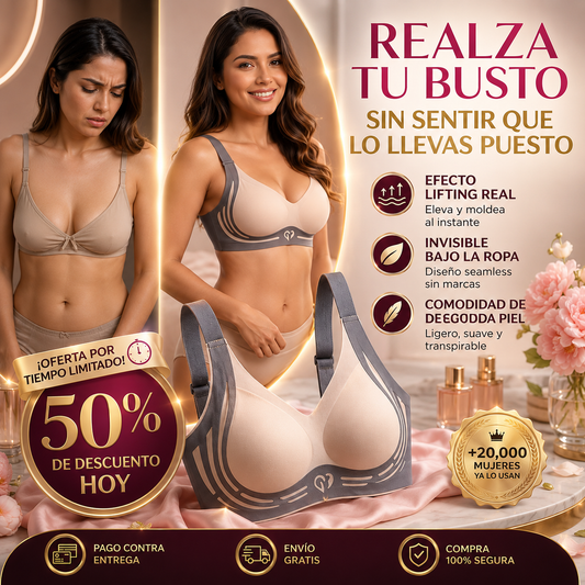 SkinLift® Sujetador Push-Up Sin Costuras | Realza tu Busto Sin Sentir que Llevas Sujetador