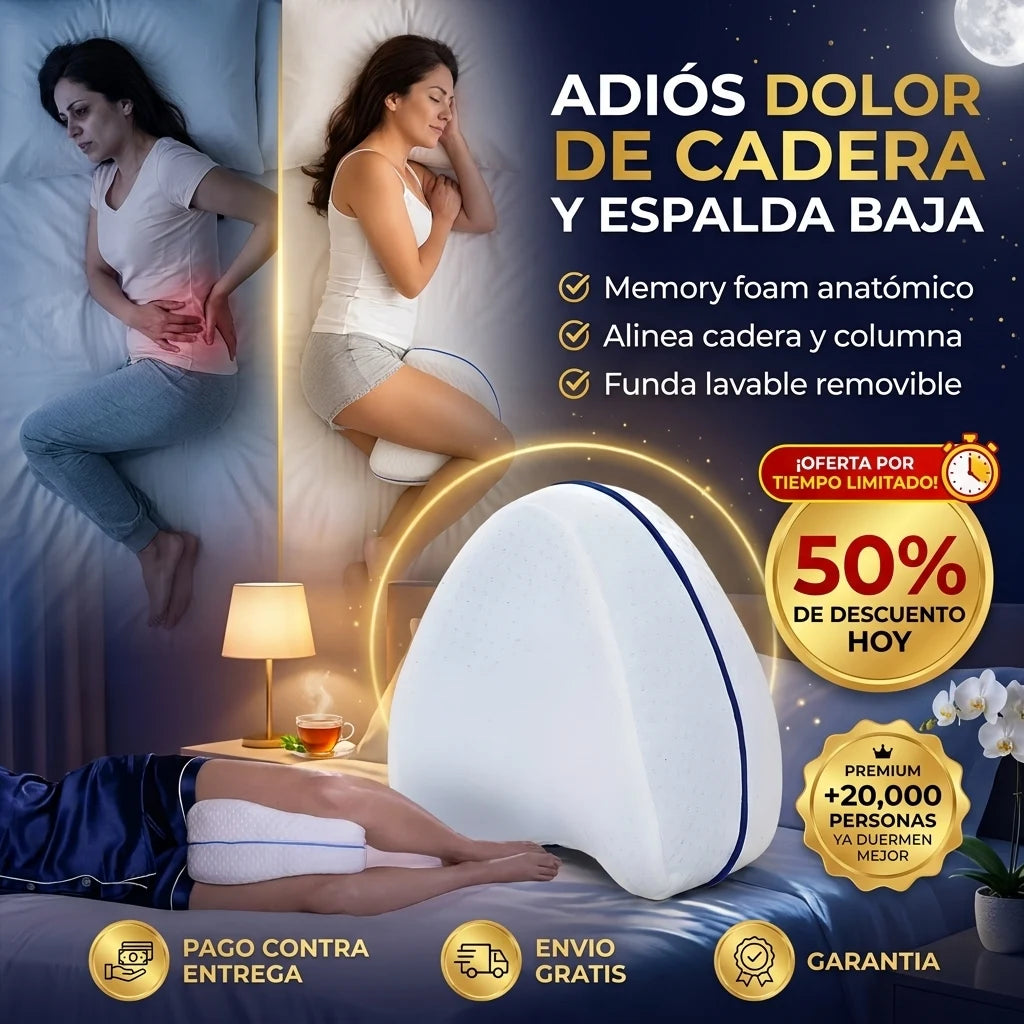 AlignSleep® Almohada Ortopédica para Piernas y Rodillas | Adiós Dolor de Cadera y Espalda