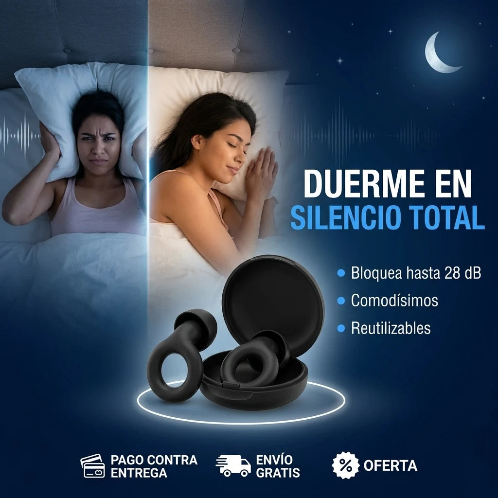 Tapones para Dormir SleepPlug® | Silencio Total Contra el Ruido y Ronquidos