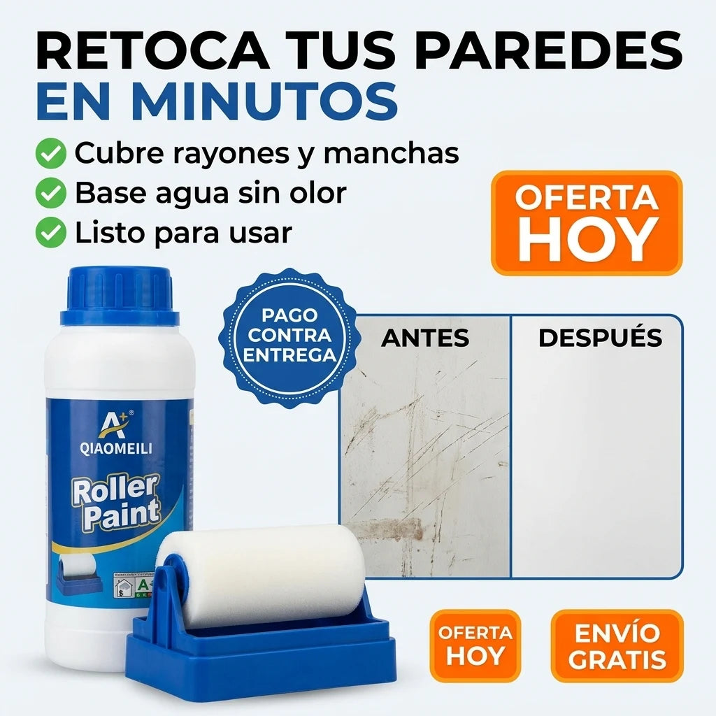 Pintura con Rodillo WallRenew® | Retoca Tus Paredes en Minutos