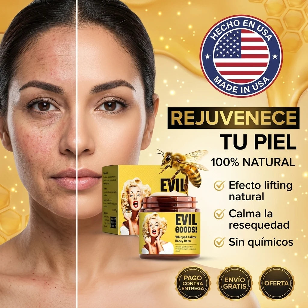 EvilGoods® Bálsamo de Sebo de Res y Miel de Manuka | Antiedad 100% Natural