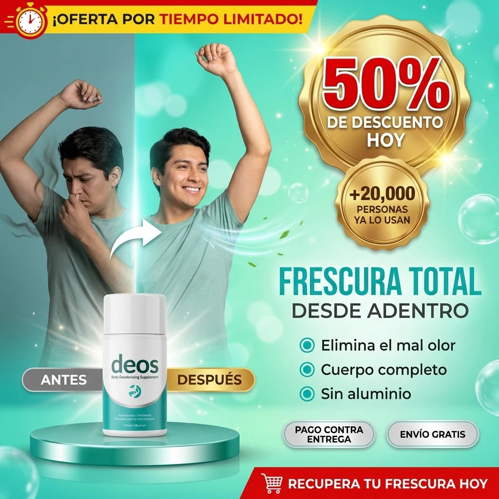 DEOS® Desodorante Interno de Clorofila | Frescura Todo el Día, Desde Adentro