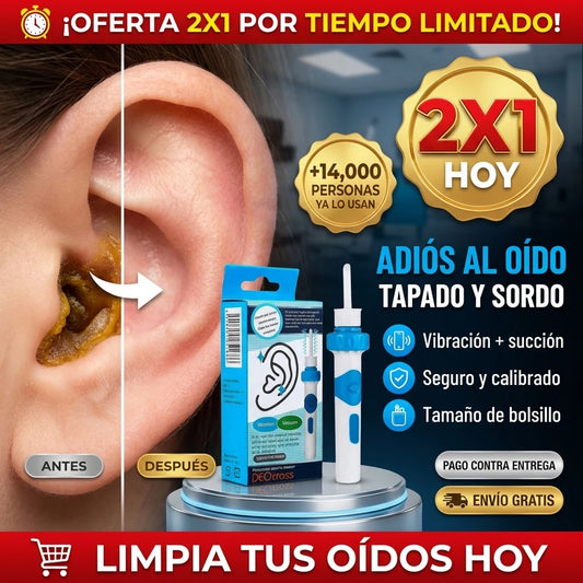 EarClear® Limpiador Eléctrico de Oídos | Adiós al Tapón de Cera y al Oído Sordo