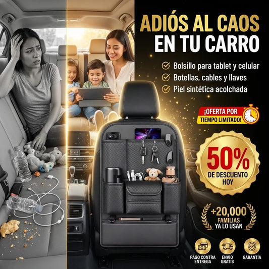 SeatPro® Organizador Acolchado para Asiento de Auto | Adiós al Caos en Tu Carro