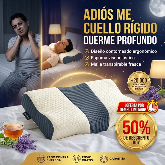 NuquiRest® Almohada Cervical Ortopédica | Adiós Cuello Rígido y Noches Sin Dormir