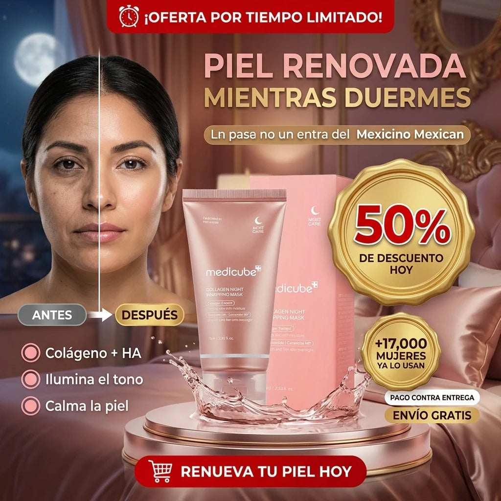 Medicube® Collagen Night Mask | Despierta con Piel Renovada, Firme y Luminosa
