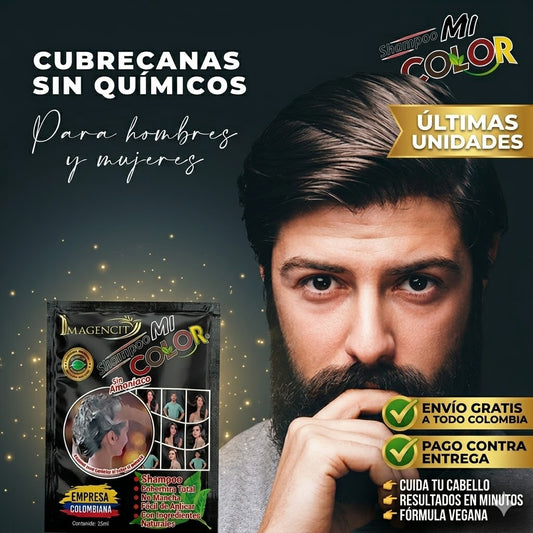 SHAMPOO RENOVADOR CUBRE CANAS EFECTO RELUCIENTE HASTA 4 SEMANAS